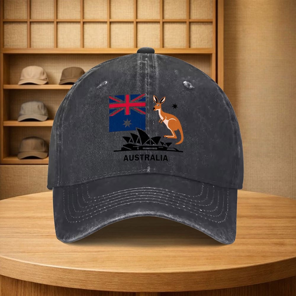 Outdoor Camping Australia - Gorra de béisbol con bandera de