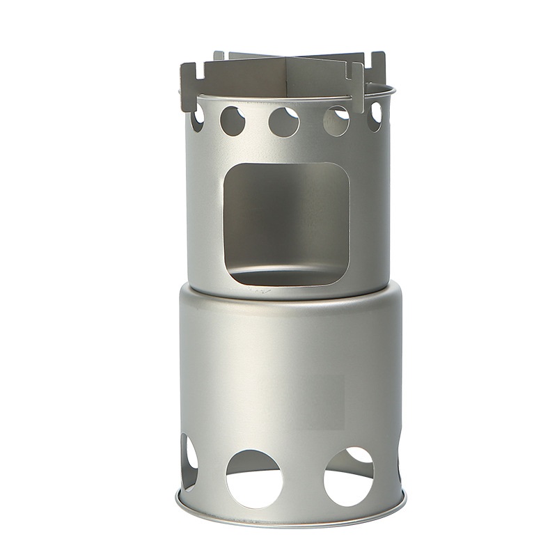 Outdoor Camping Wood Stove - Estufa de leña de titanio pequeña