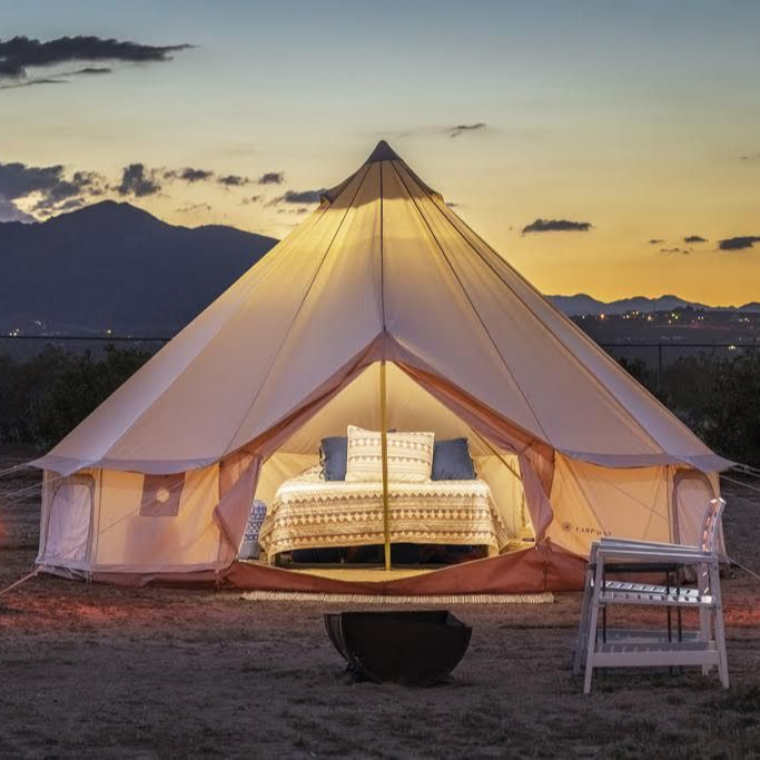 Outdoor Camping And Glamping - Tienda de campaña de lona tipo
