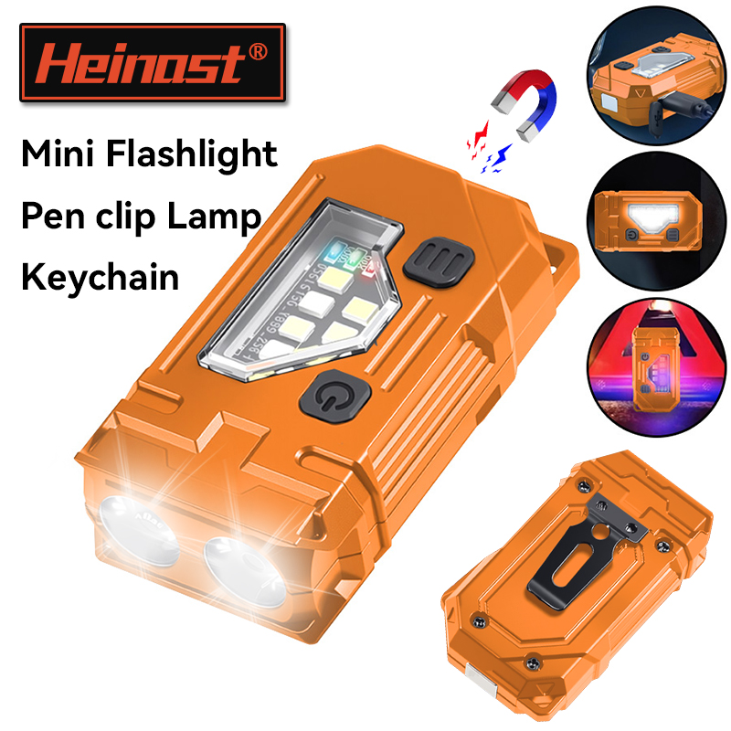 Headlamp - Mini llavero EDC, linterna magnética recargable,