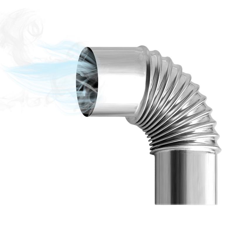 Outdoor Camping Wood Stove - Revestimiento de chimenea de codo de