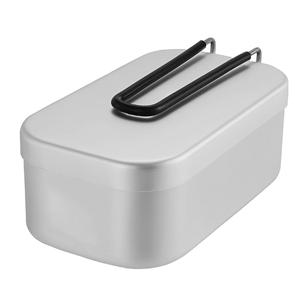 Outdoor Camping Cooking Set - Fiambreras de aluminio de 800ML, utensilios