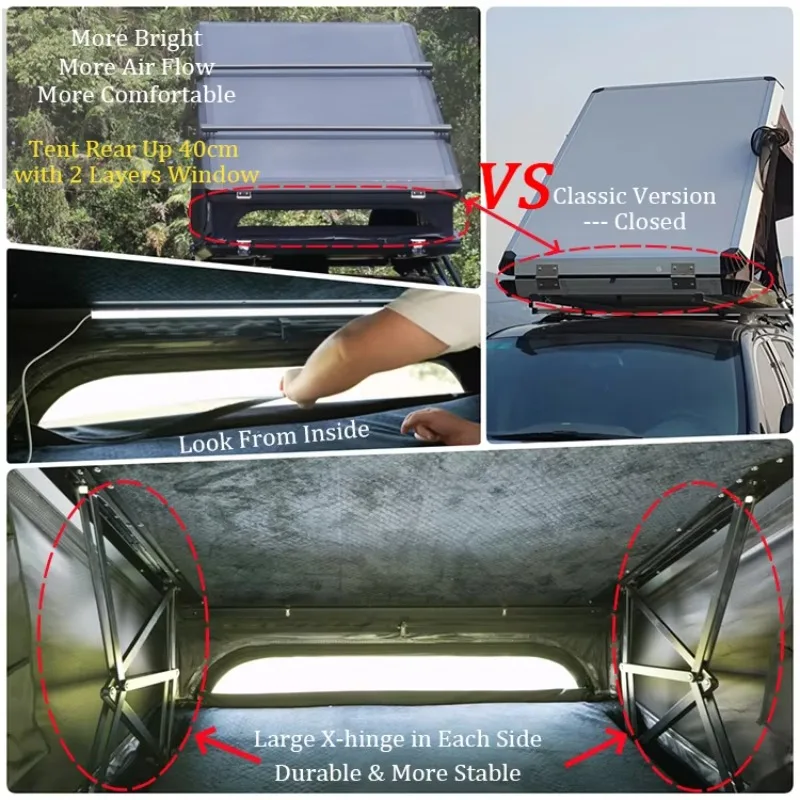 Outdoor Camping Australia - Carpa de Techo Triangular de Aluminio