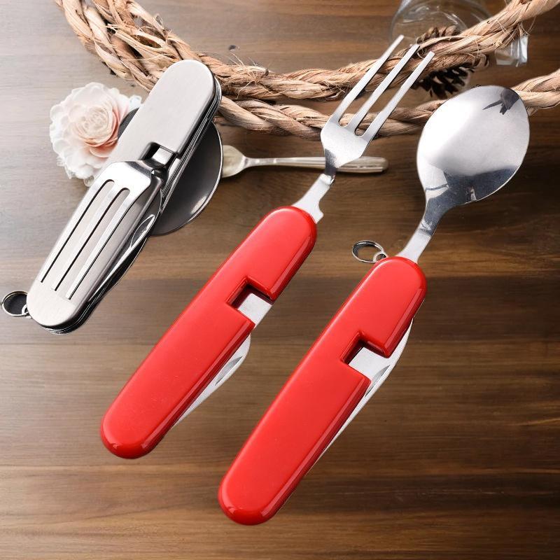 Outdoor Camping Utensils - Juego de utensilios plegables para acampar,