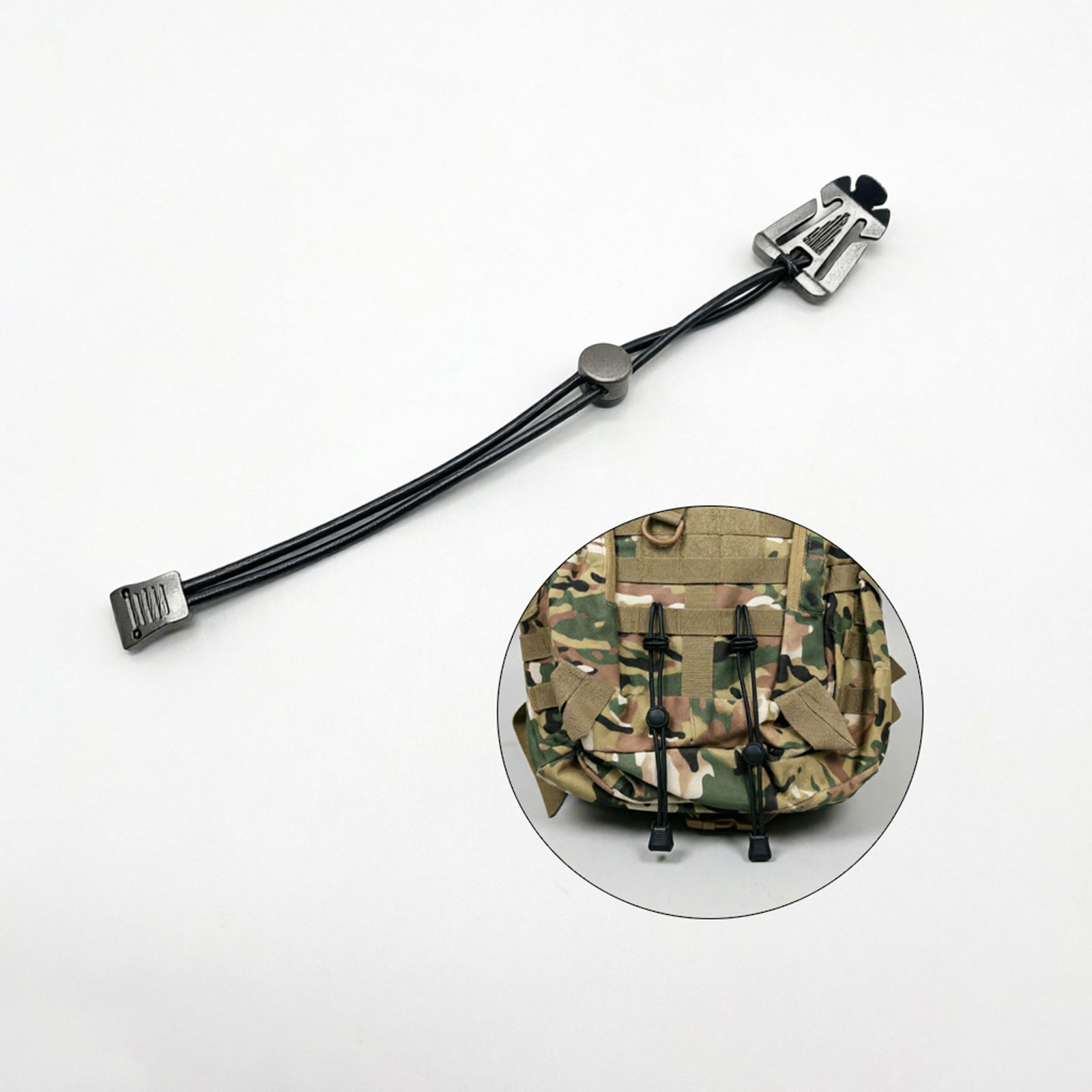 Outdoor Camping Equipment - Clip para linterna, cuerda elástica para