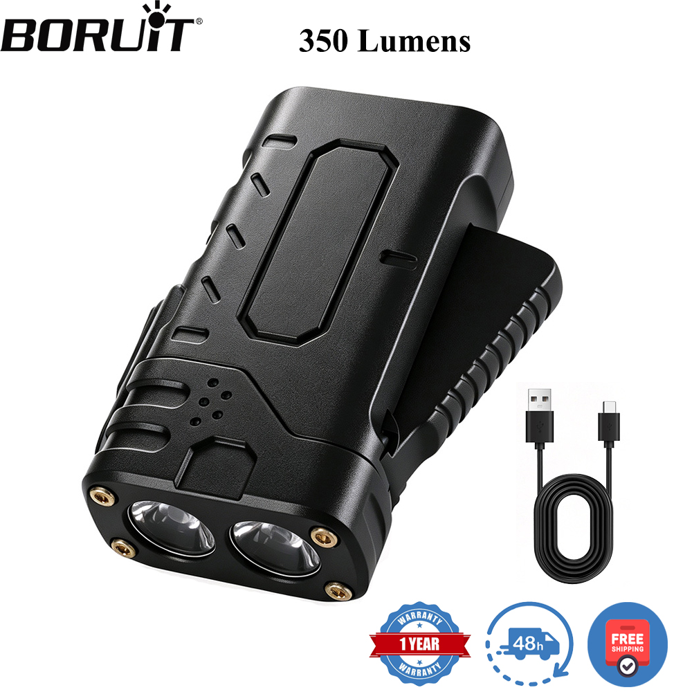 Outdoor Camping Accessories - Linterna LED EDC de Manivela BORUIiT,