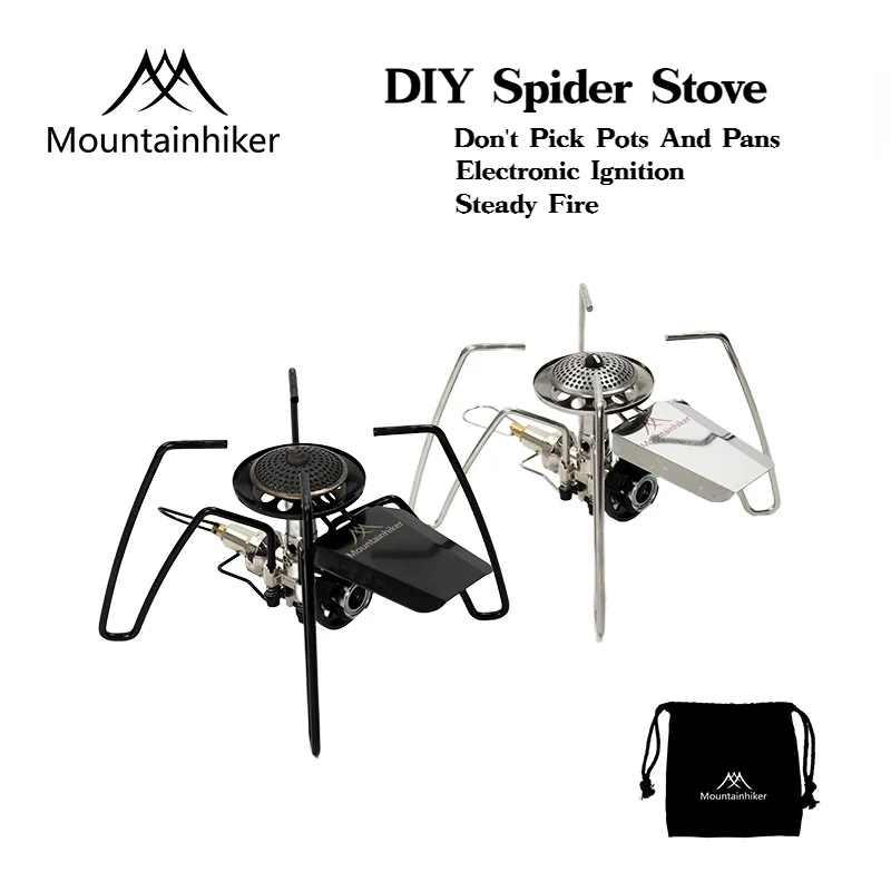 Outdoor Camping Wood Stove - MOUNTAINHIKER-estufa de araña para exteriores, plegable,