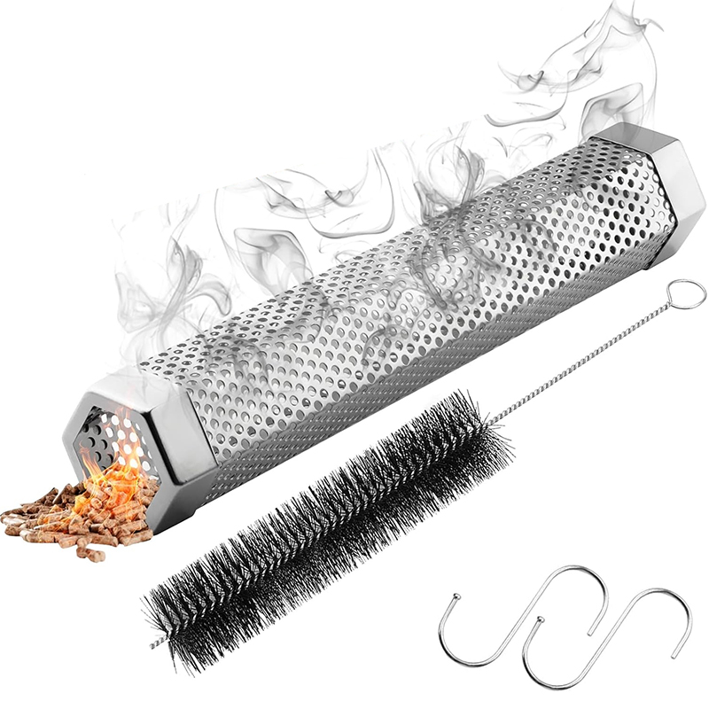Outdoor Camping Wood Stove - LMETJMA-Juego de tubos ahumadores de pellets