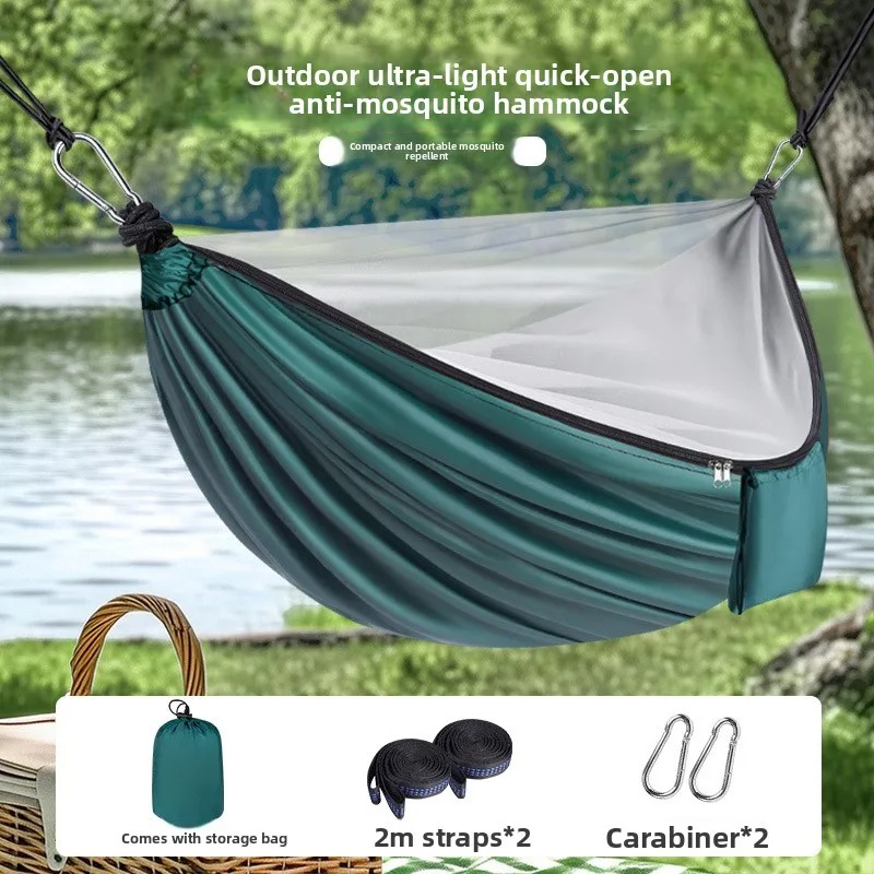 Outdoor Camping Hammock - Hamaca ligera para acampar con mosquitera,