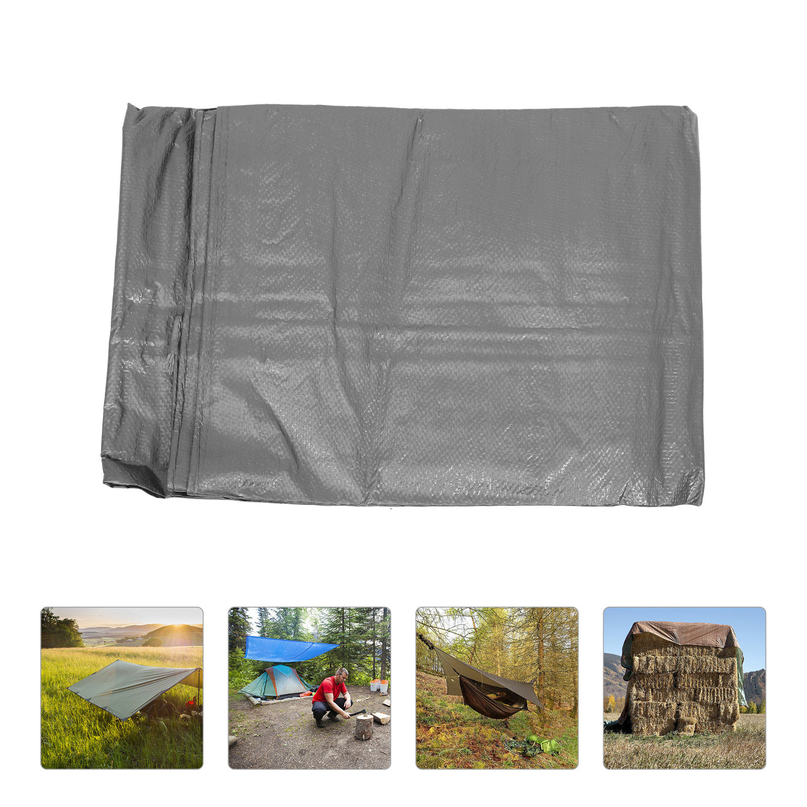 Outdoor Camping Canopy - Lona Impermeable Resistente de Polietileno para