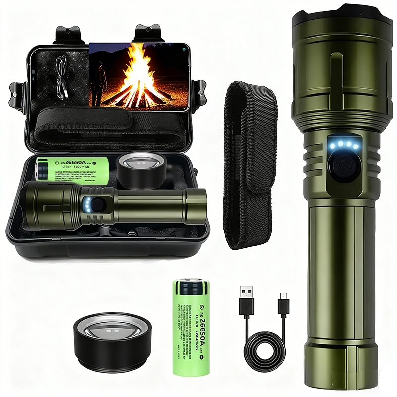 Outdoor Camping Accessories - Linterna ultrapotente, linterna de encendido concentrado,