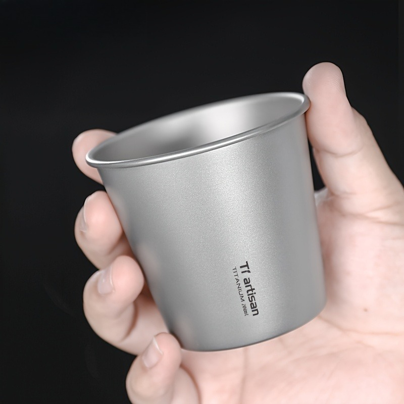 Outdoor Camping Utensils - Taza de titanio de 200ml para