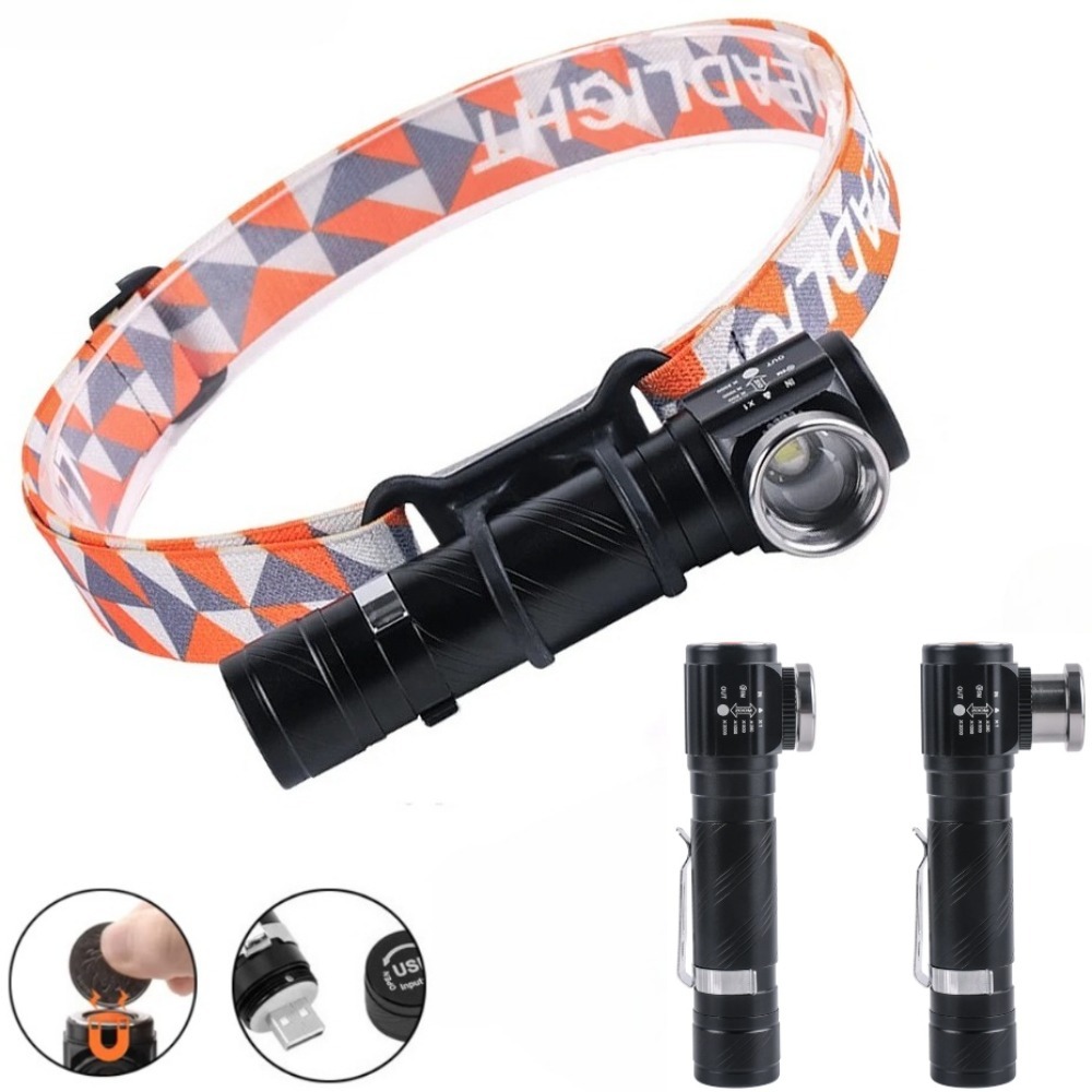 Headlamp - LED Súper Brillante 90 ° Linterna