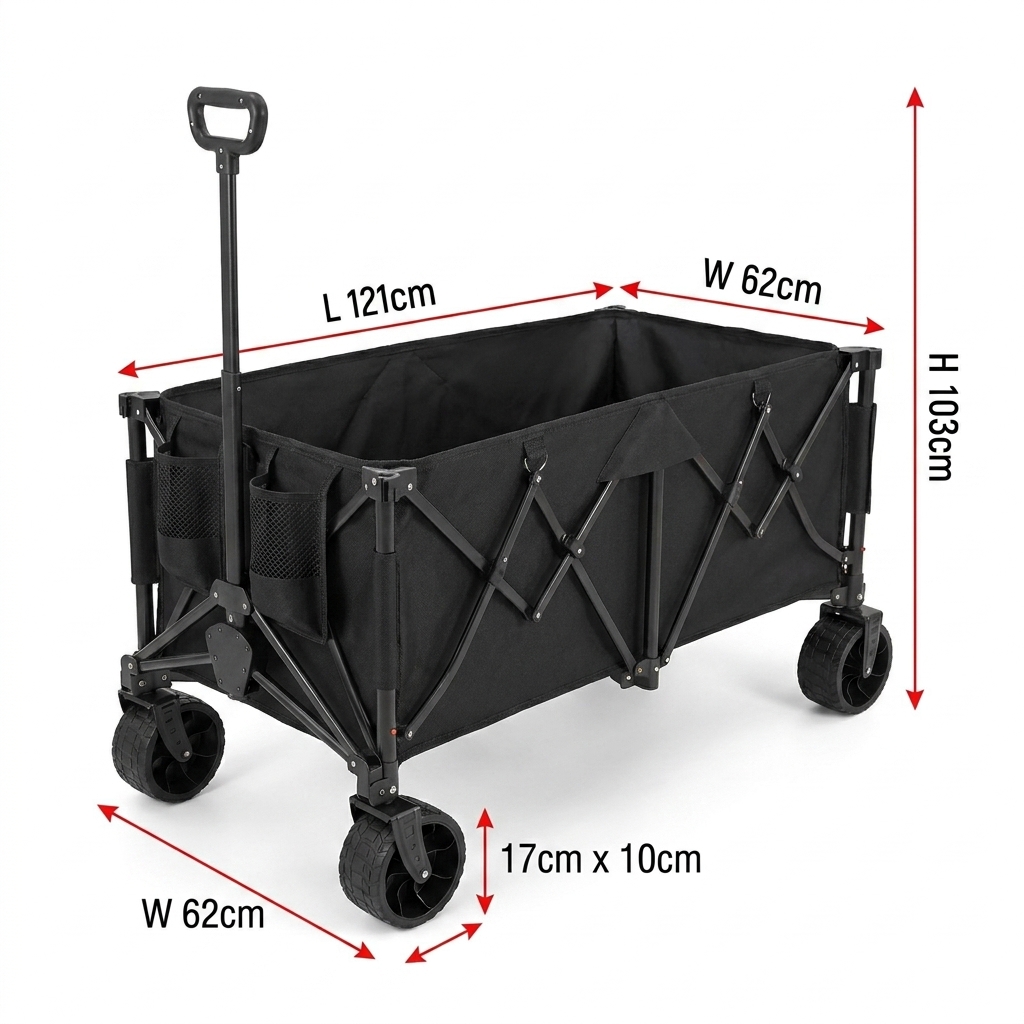 Outdoor Camping Table - Carrito Plegable Reforzado Personalizado con Capacidad