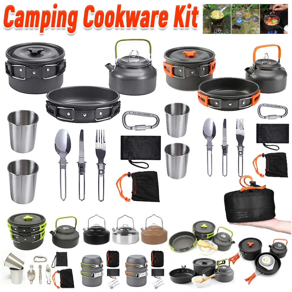 Outdoor Camping Utensils - Kit de utensilios de cocina para