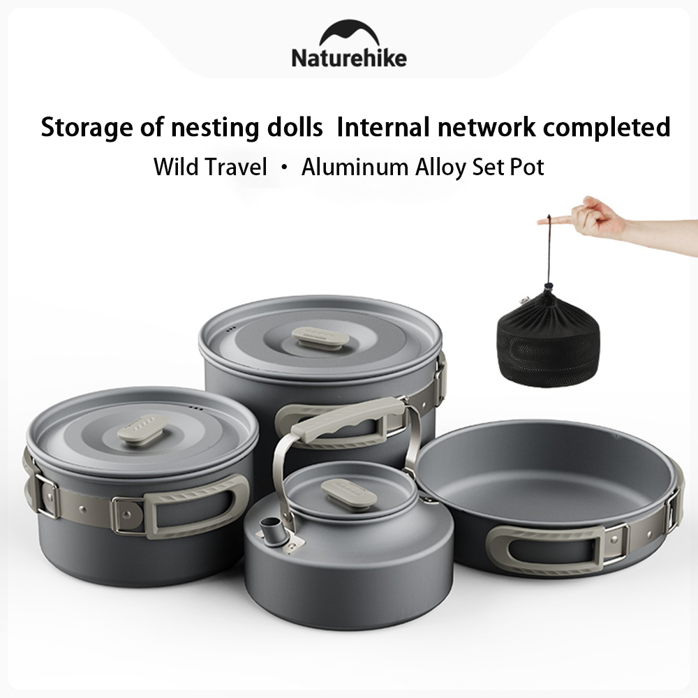 Outdoor Camping Cooking Set - Naturehike-Juego de ollas al aire libre,
