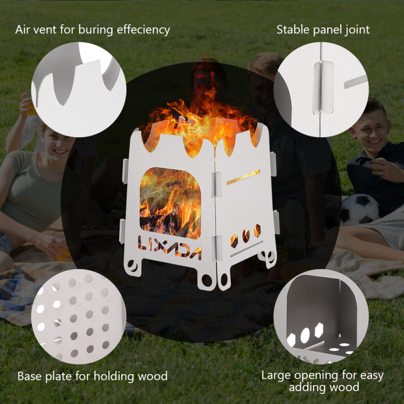 Lixada-estufa portátil de Tita - Outdoor Camping Wood Stove reseña y precio