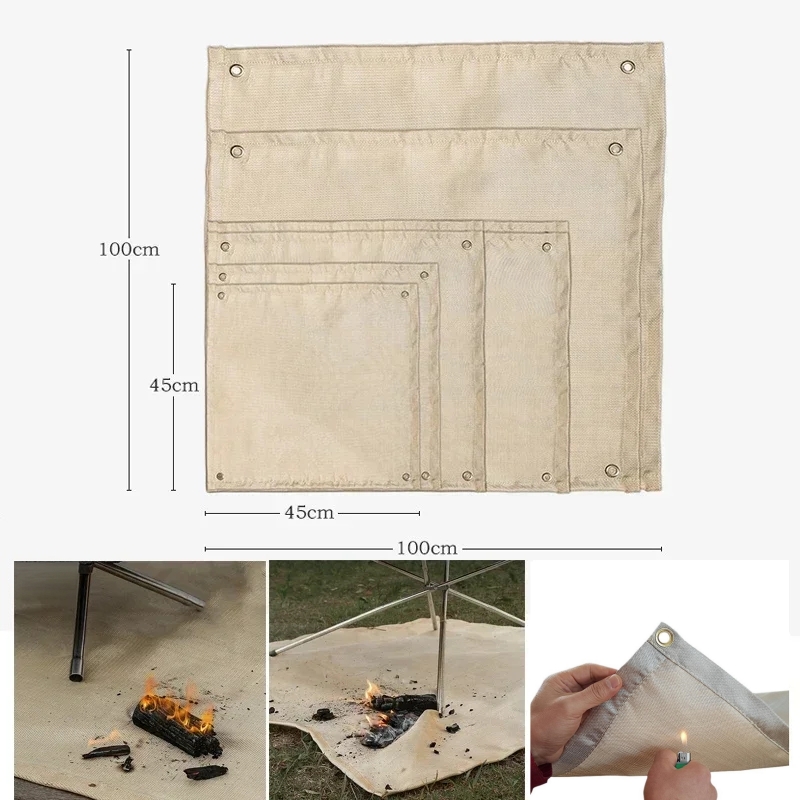 Alfombra ignífuga para acampar - Outdoor Camping Fire Pit reseña y precio