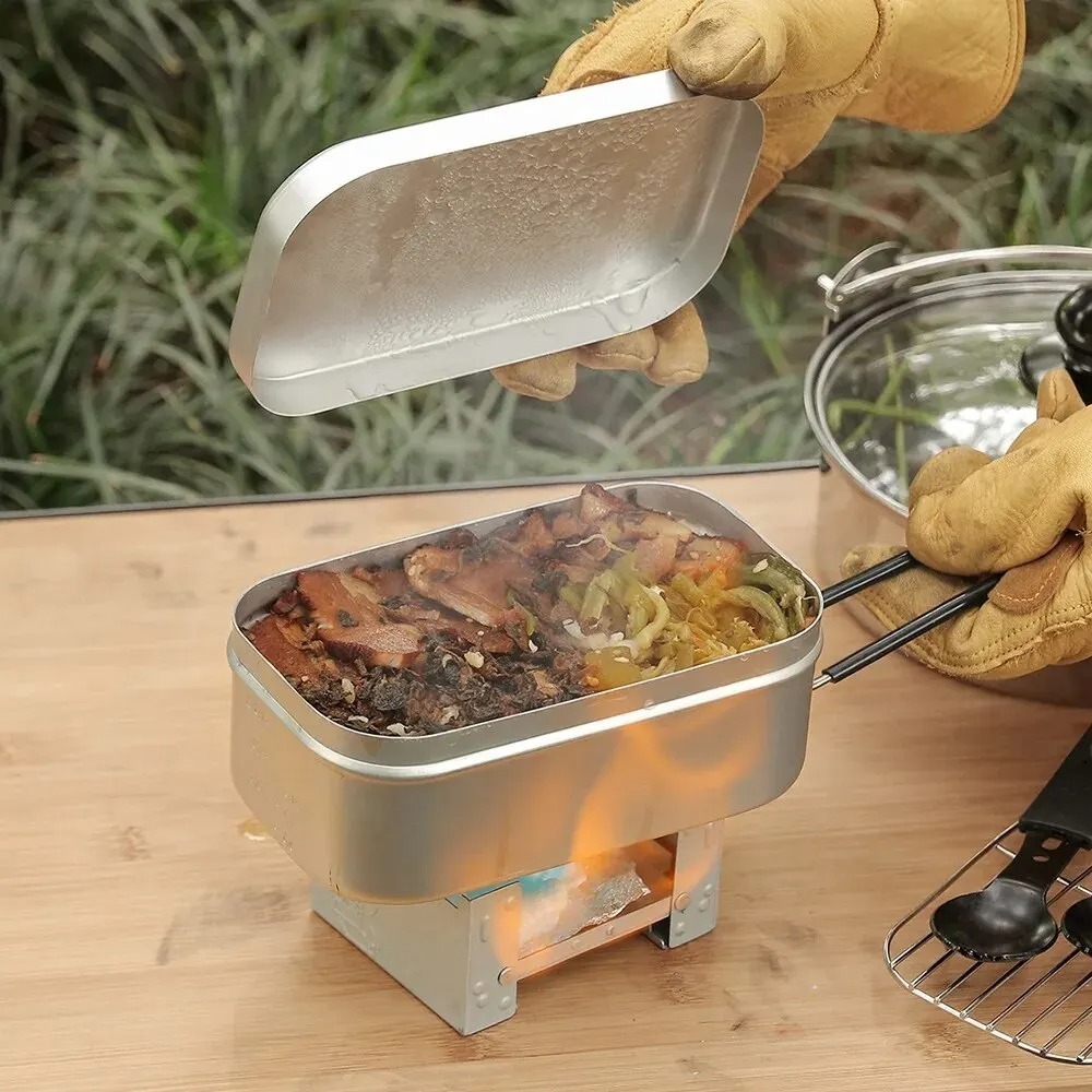 Vajilla ultraligera para acamp - Outdoor Camping Cooking Set reseña y precio