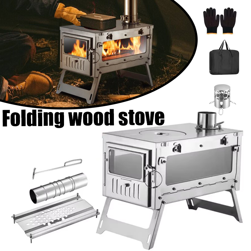 Estufa de tienda portátil de a - Outdoor Camping Fire Pit reseña y precio