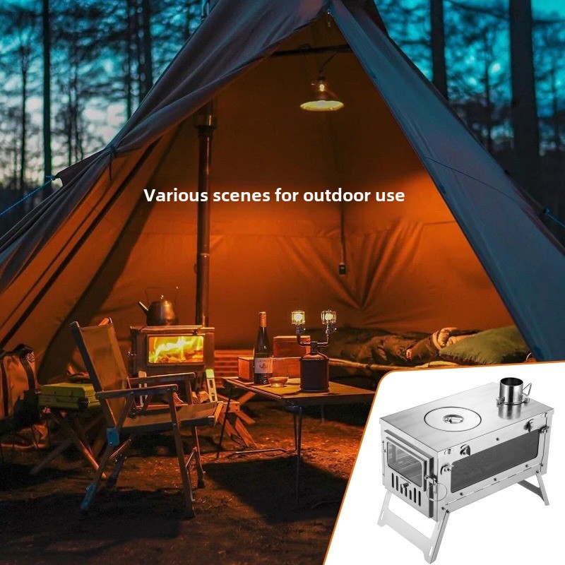 Estufa de tienda portátil de a - Outdoor Camping Fire Pit reseña y precio