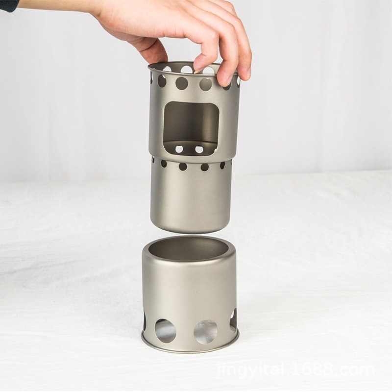 Estufa de leña de titanio pequ - Outdoor Camping Wood Stove reseña y precio