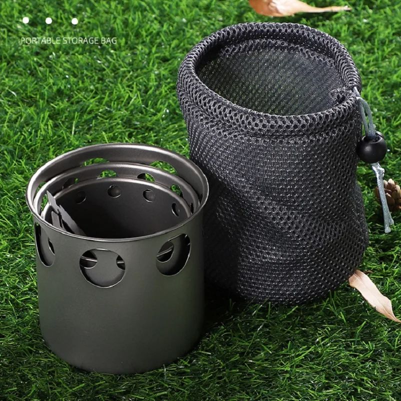 Estufa de leña de titanio pequ - Outdoor Camping Wood Stove reseña y precio