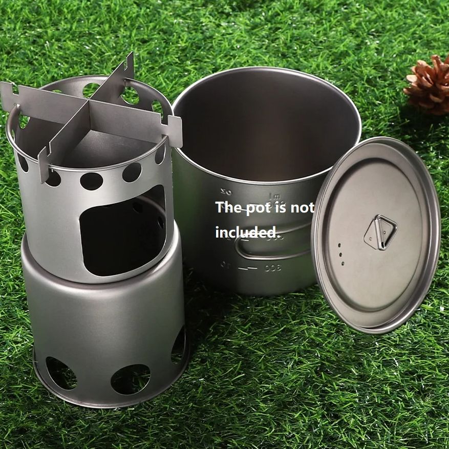 Estufa de leña de titanio pequ - Outdoor Camping Wood Stove reseña y precio