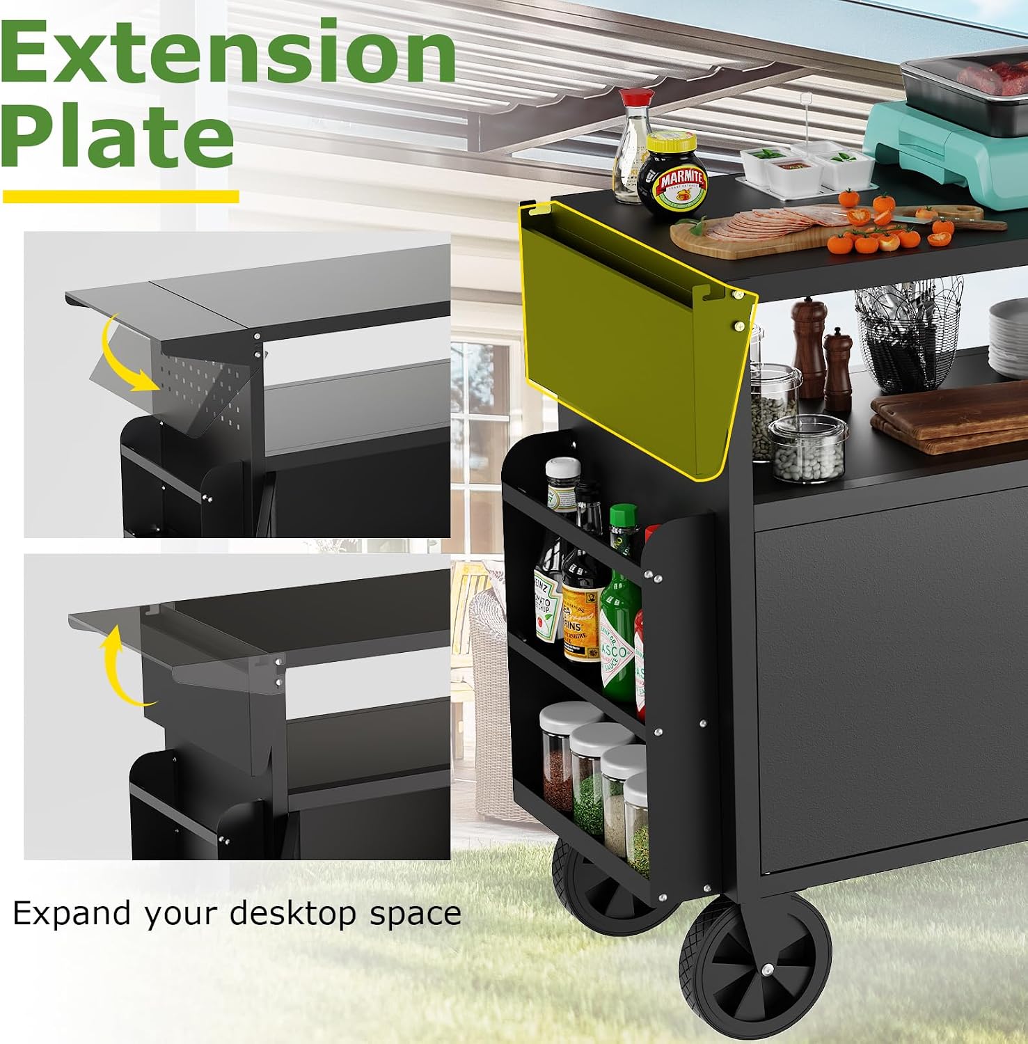 Carrito de parrilla para exter - Outdoor Camping Table reseña y precio