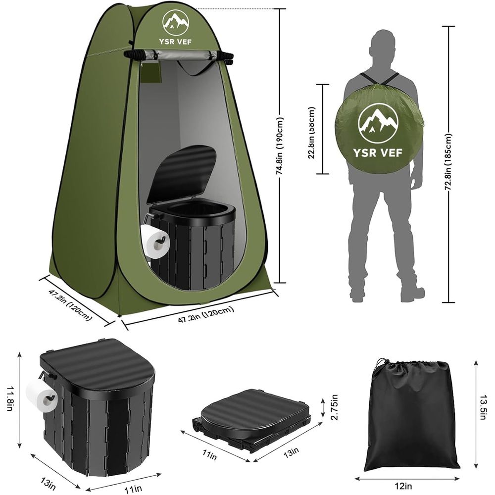 Kit de Inodoro Portátil, Inodo - Outdoor Camping Toilet reseña y precio