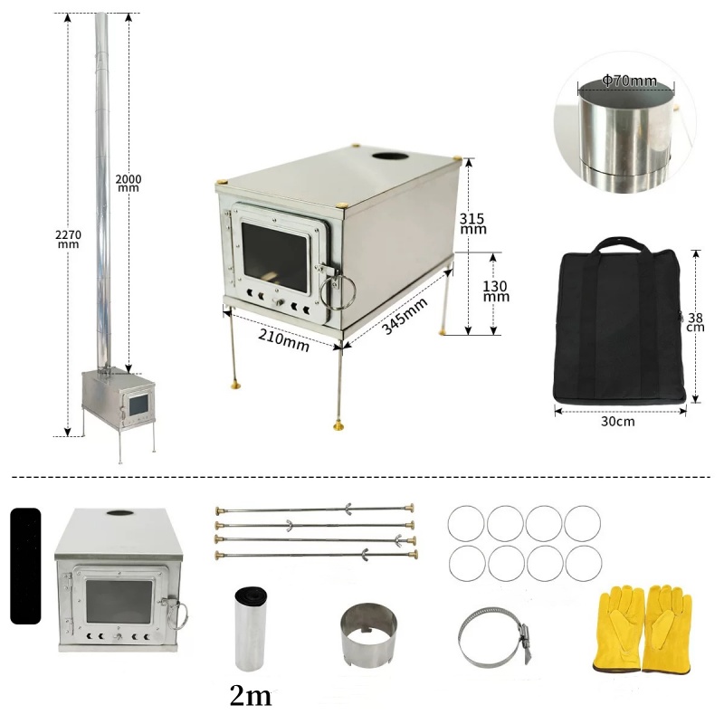 Tienda de campaña plegable, es - Outdoor Camping Wood Stove reseña y precio
