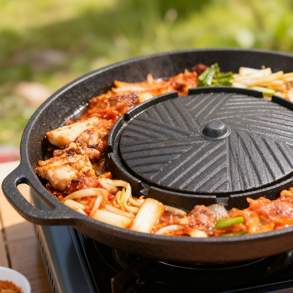 KOSUN Sartén para parrilla de  - Outdoor Camping Cooking Set reseña y precio