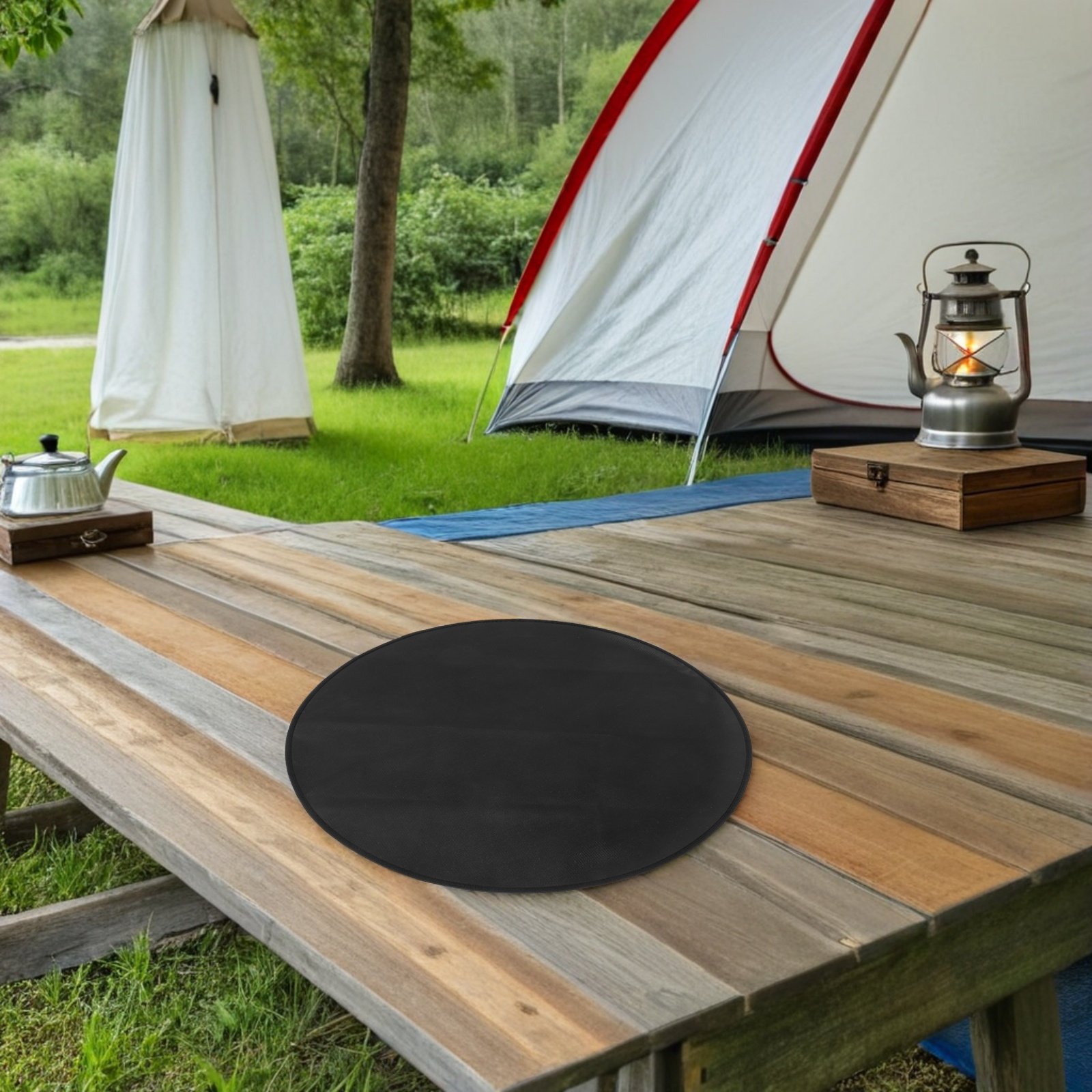 Alfombrilla Redonda Resistente - Outdoor Camping Fire Pit reseña y precio