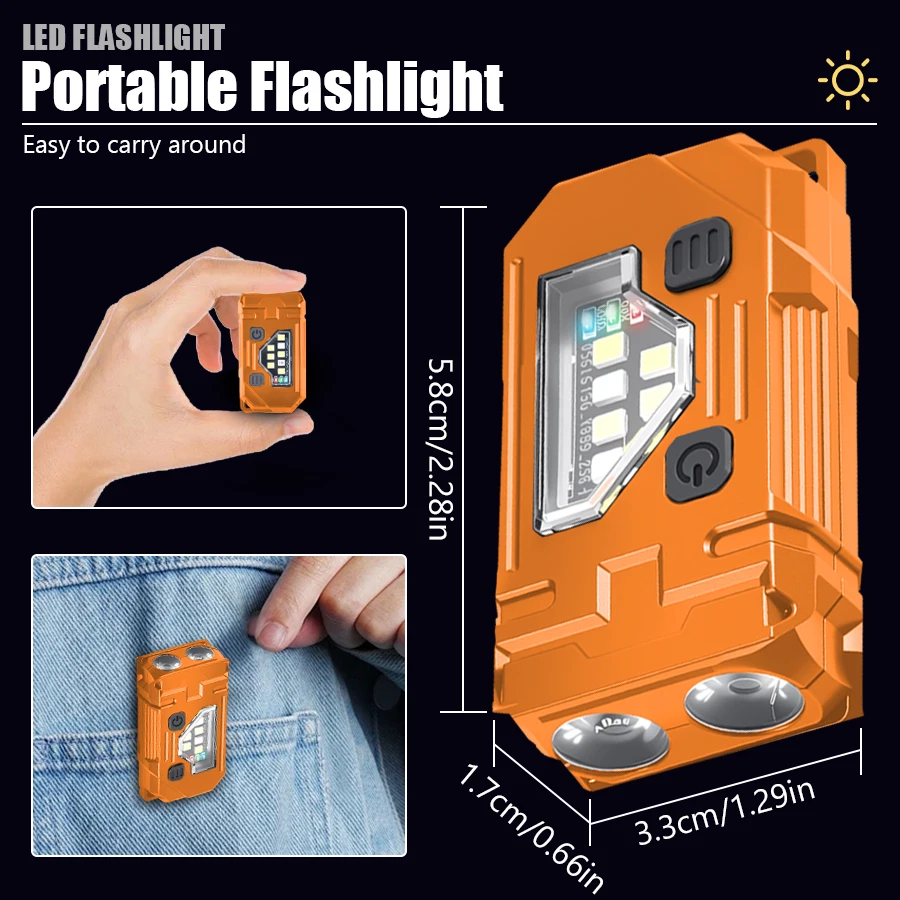 Mini llavero EDC, linterna mag - Headlamp reseña y precio