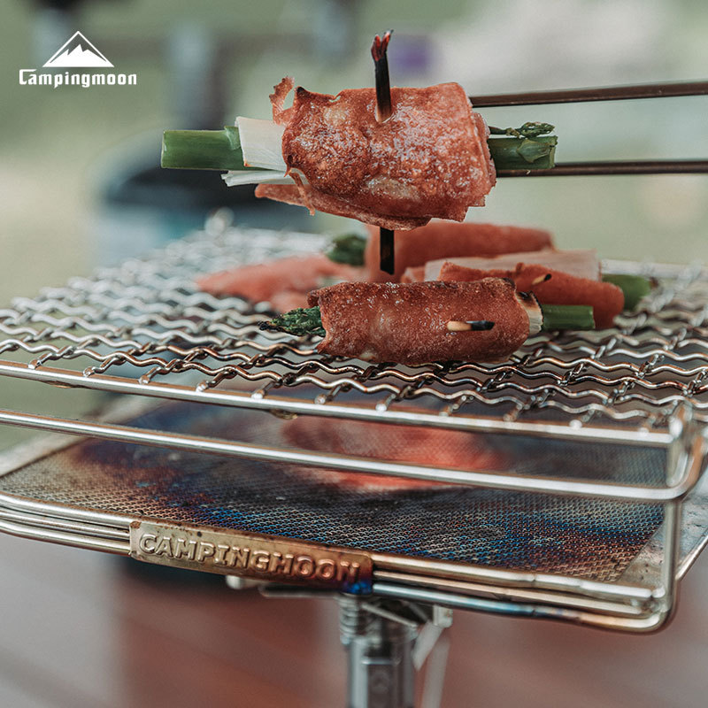 CAMPINGMOON Rejilla Plegable d - Outdoor Camping Cooking Set reseña y precio