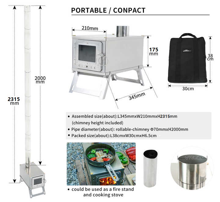 [Nuevo] Estufa de Acero Inoxid - Outdoor Camping Wood Stove reseña y precio