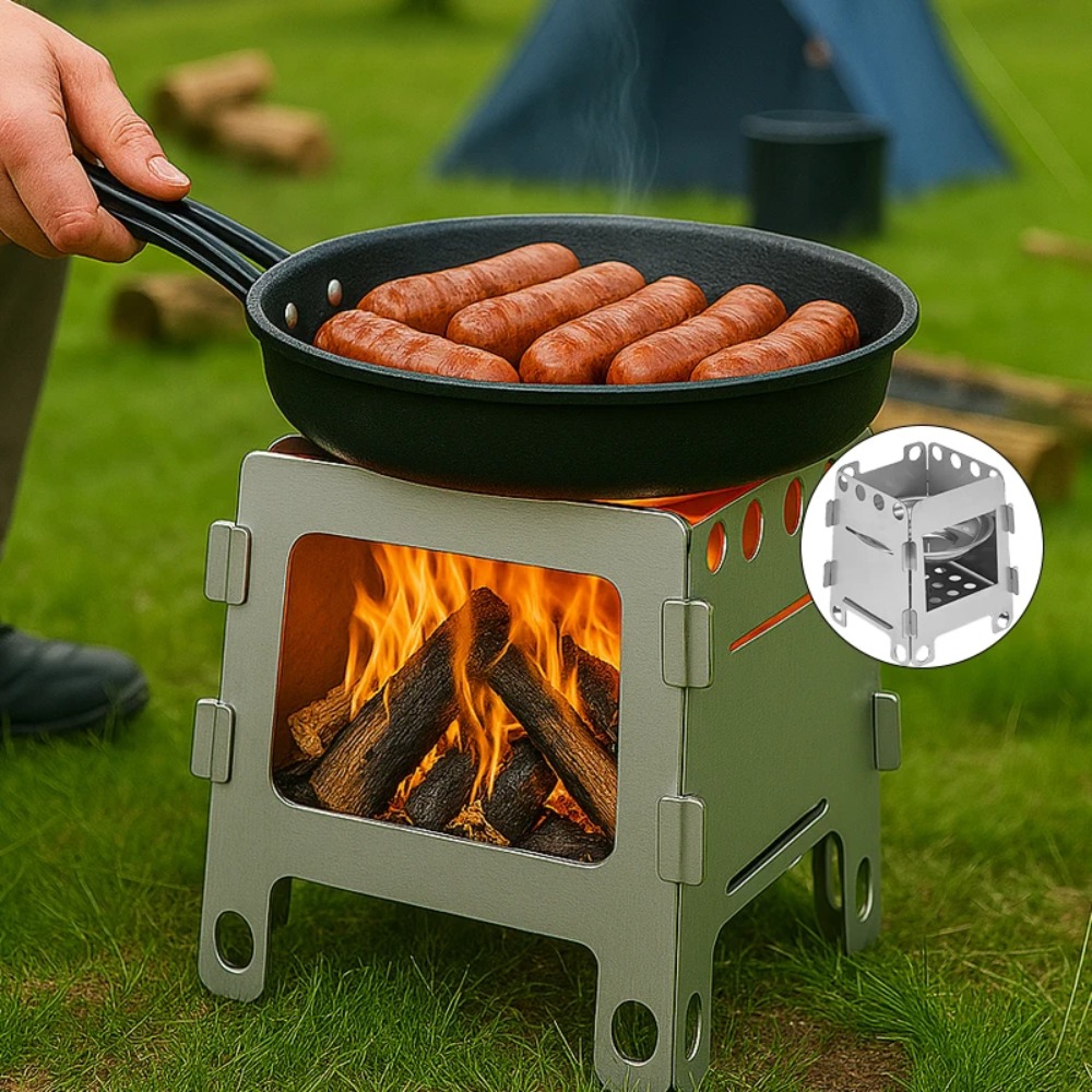 Horno de Camping, estufa de le - Outdoor Camping Wood Stove reseña y precio