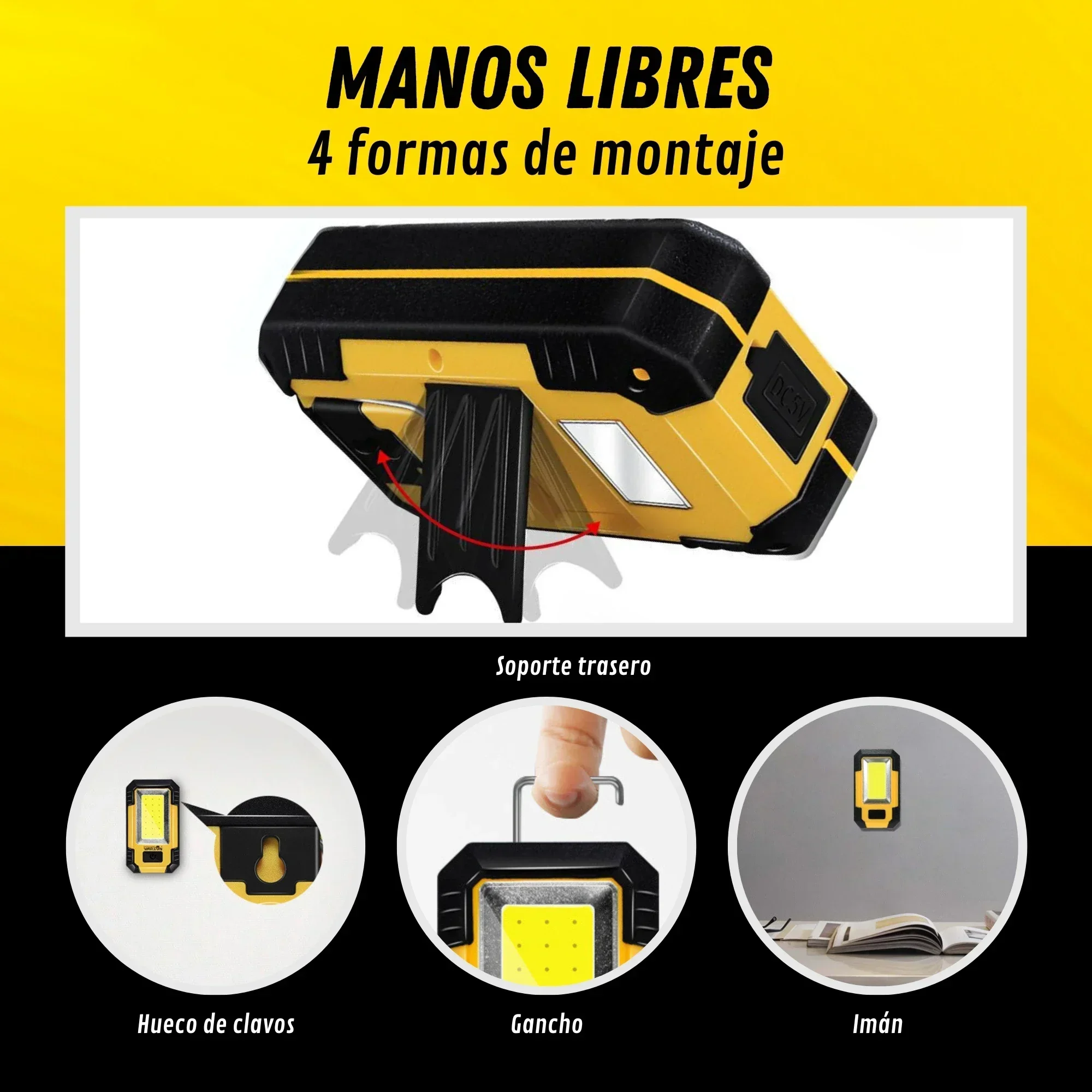 Linterna de Trabajo Recargable - Outdoor Camping Accessories reseña y precio