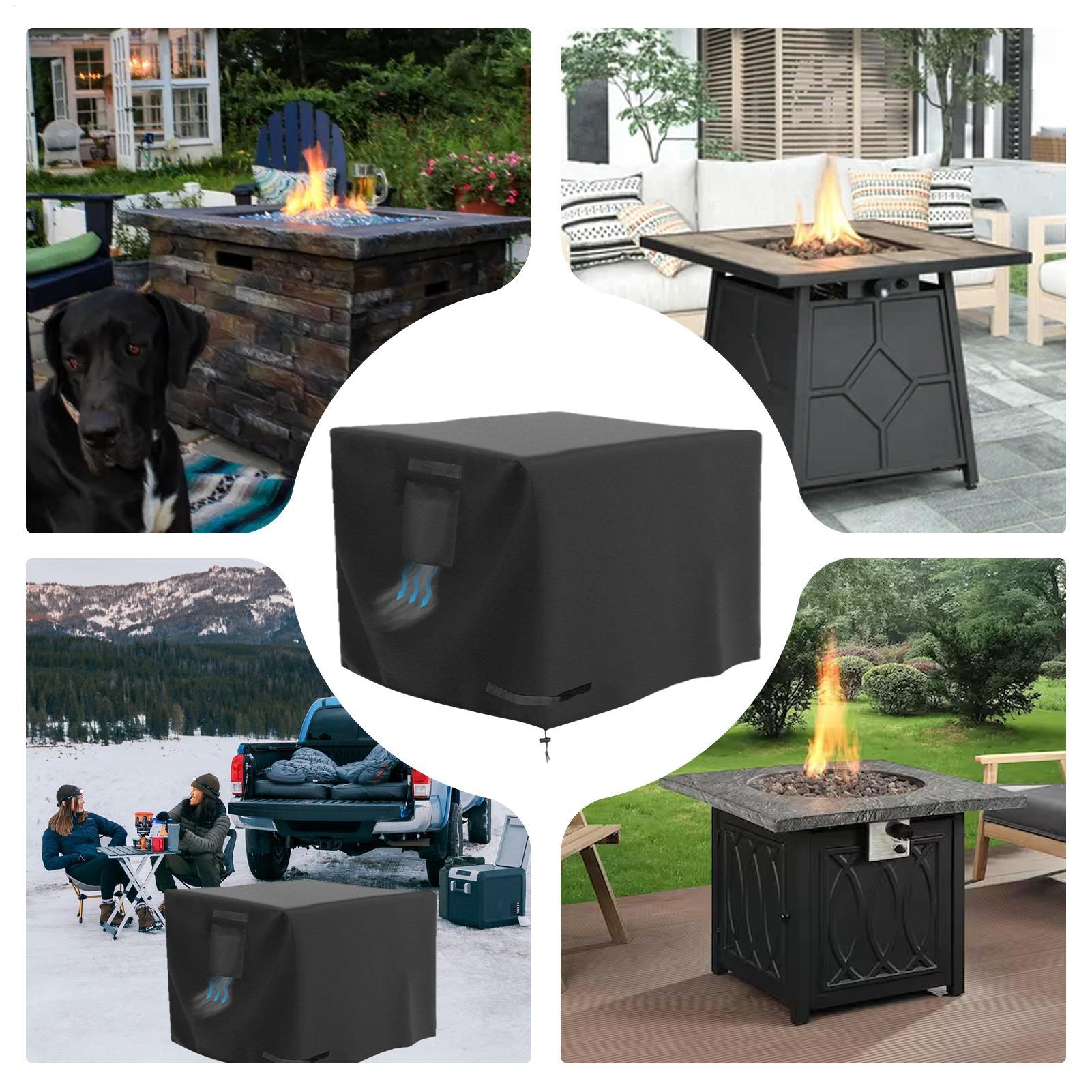 Cubierta para fogones cuadrada - Outdoor Camping Fire Pit reseña y precio