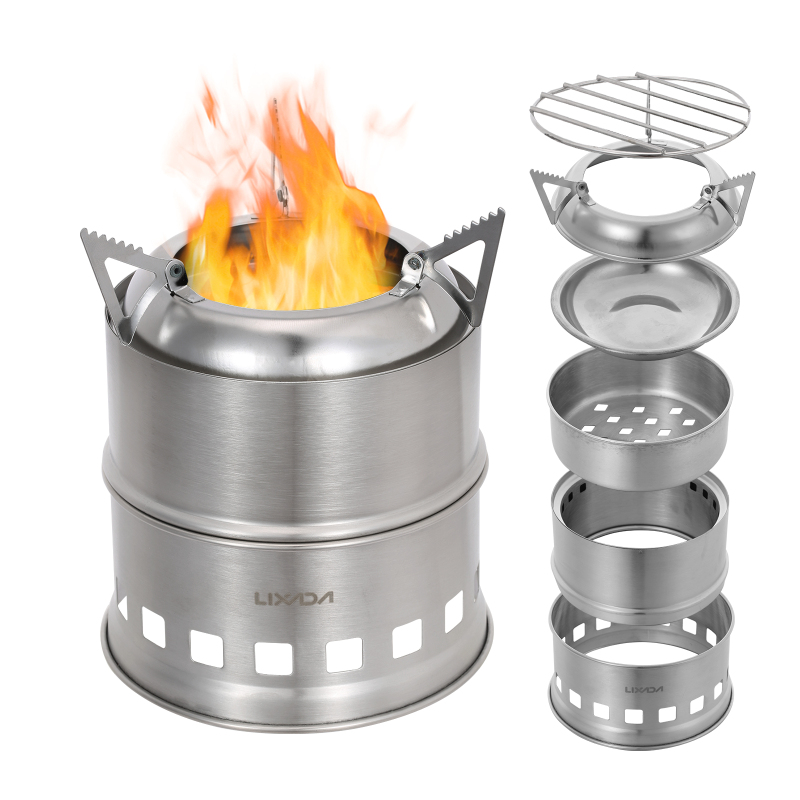 Lixada-estufa de leña de acero - Outdoor Camping Wood Stove reseña y precio