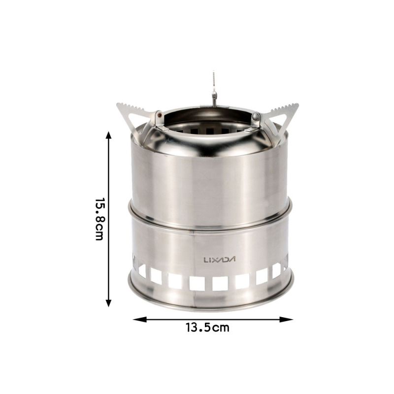 Lixada-estufa de leña de acero - Outdoor Camping Wood Stove reseña y precio