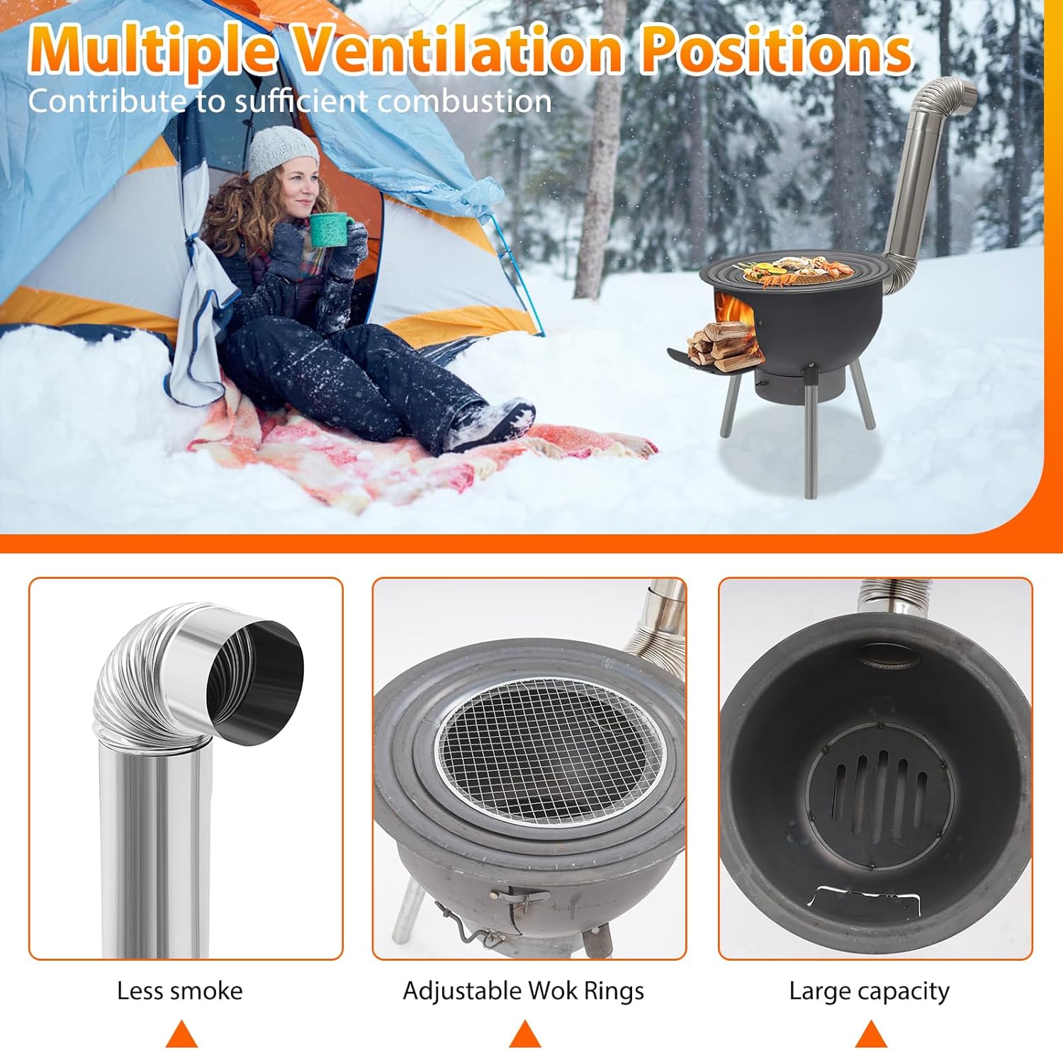 Estufa Portátil de Leña para A - Outdoor Camping Wood Stove reseña y precio