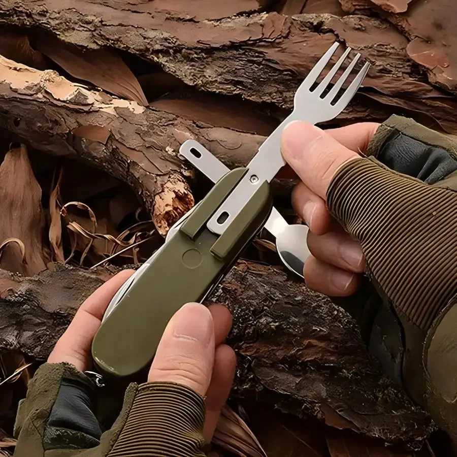 Juego de Utensilios de Viaje 5 - Outdoor Camping Utensils reseña y precio