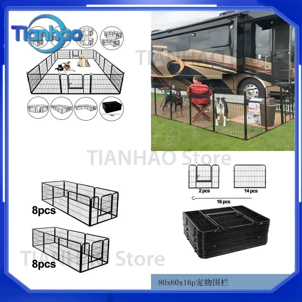 Corral para Mascotas, Valla pa - Outdoor Camping Dog Fence reseña y precio