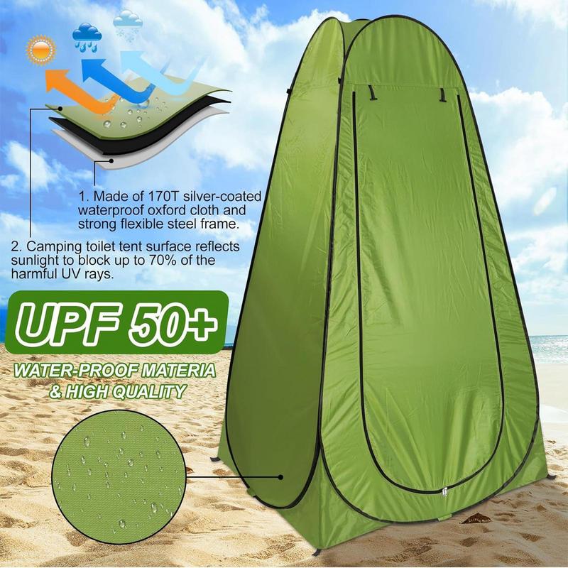Tienda de campaña portátil par - Outdoor Camping Toilet Tent reseña y precio
