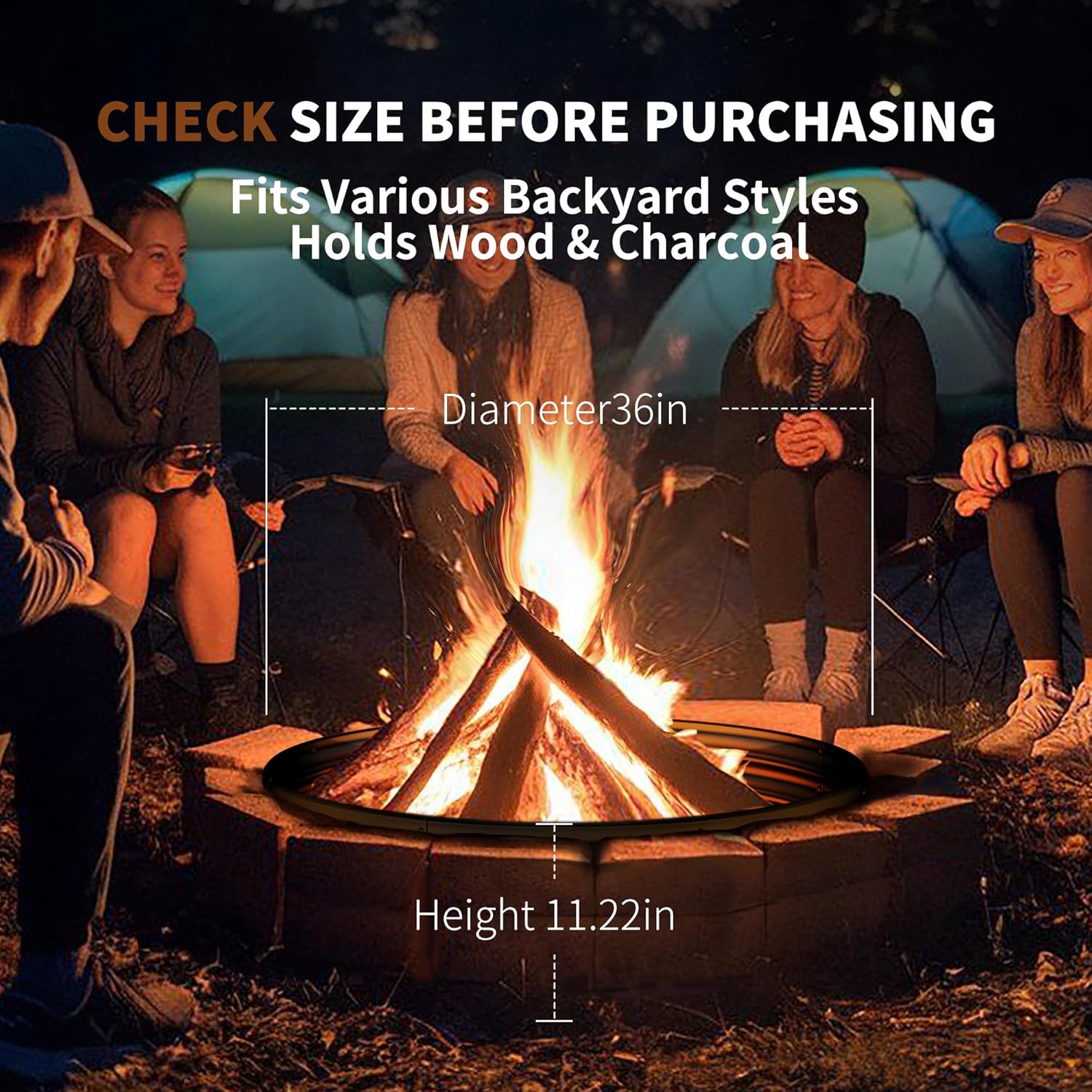 Anillo para Fogata de 36 Pulga - Outdoor Camping Fire Pit reseña y precio