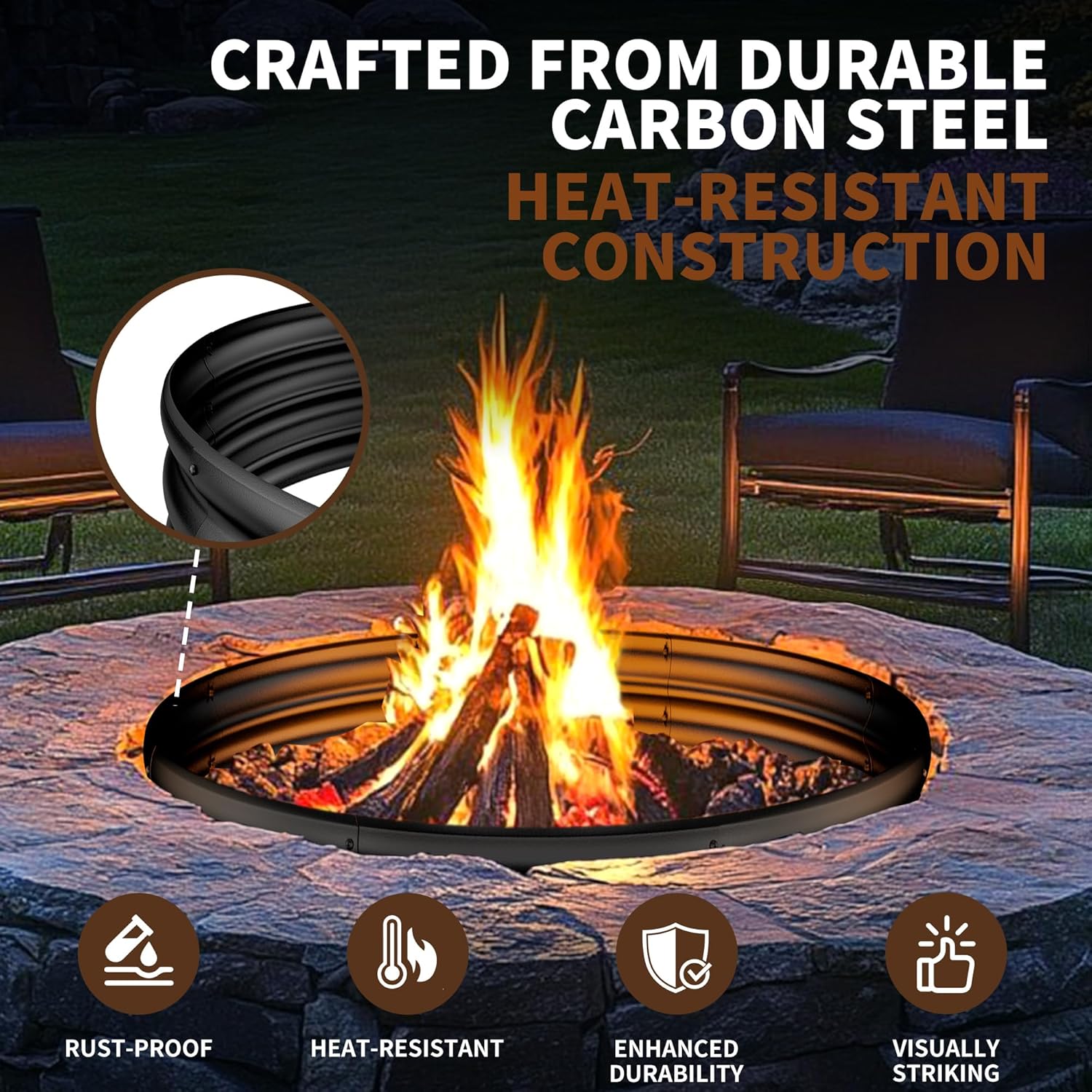 Anillo para Fogata de 36 Pulga - Outdoor Camping Fire Pit reseña y precio