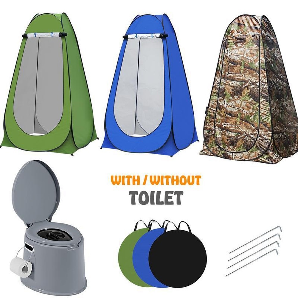 Tienda de campaña plegable par - Outdoor Camping Toilet Tent reseña y precio