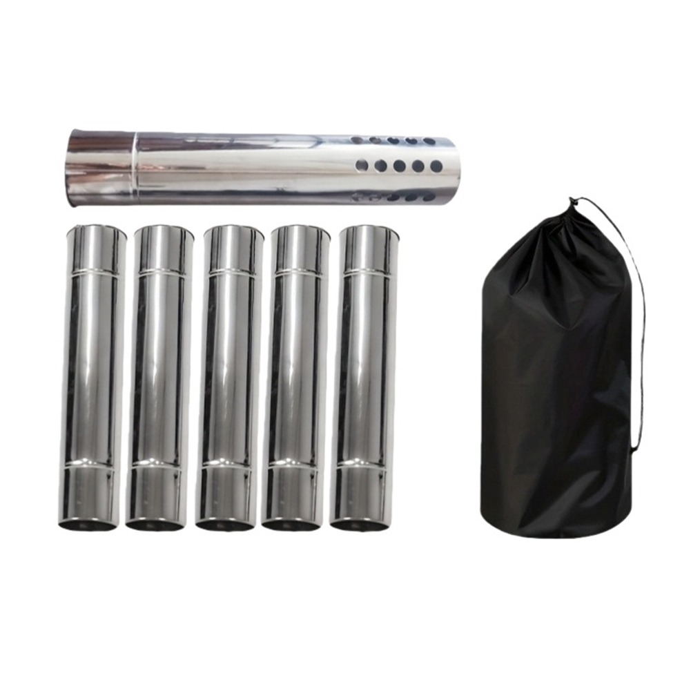 Kit de Tubos de Humo de Acero  - Outdoor Camping Wood Stove reseña y precio