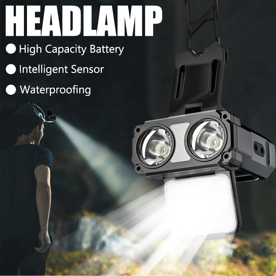 Sensor COB LED faro tapa Clip  - Headlamp reseña y precio
